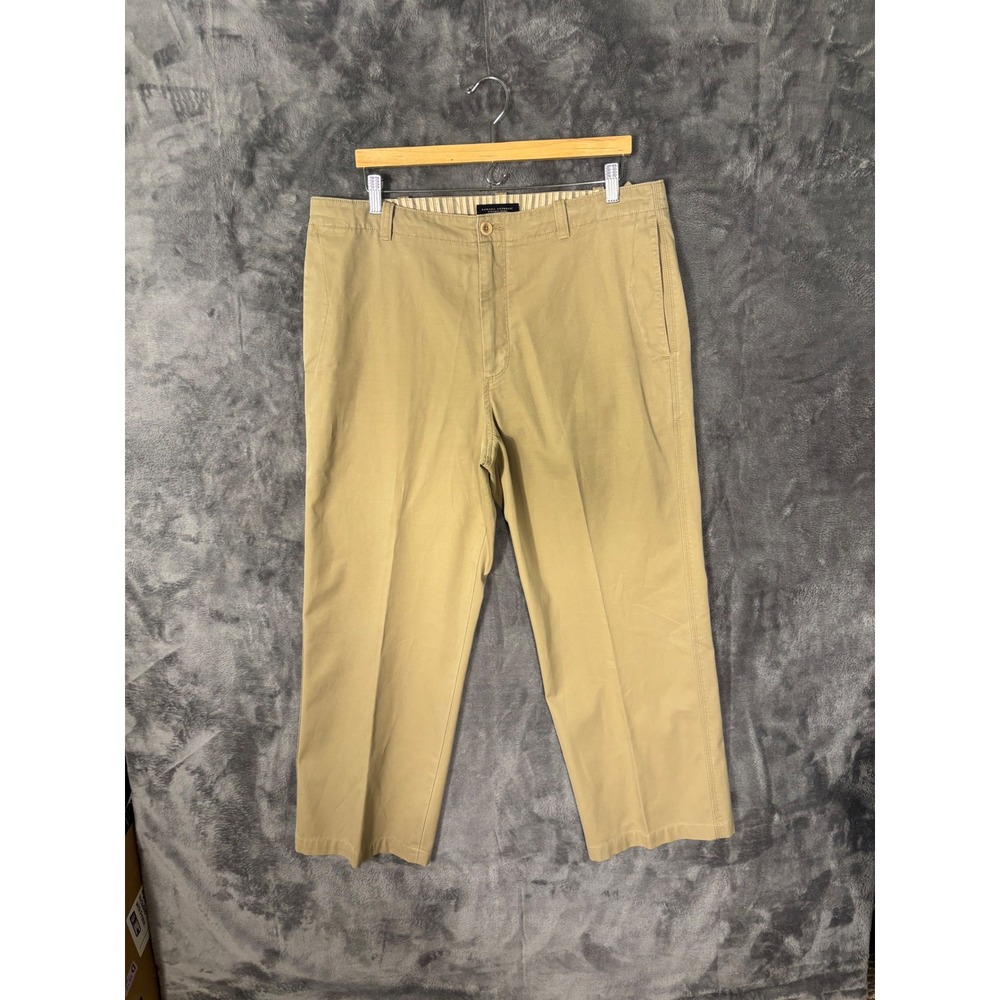 Banana Republic Heritage Khaki Chino Pants Mens 39x27.5 TanStraight Leg Flap Pkt
